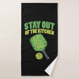 Pickleball Funny Pickleball Geschenke Badehandtuch