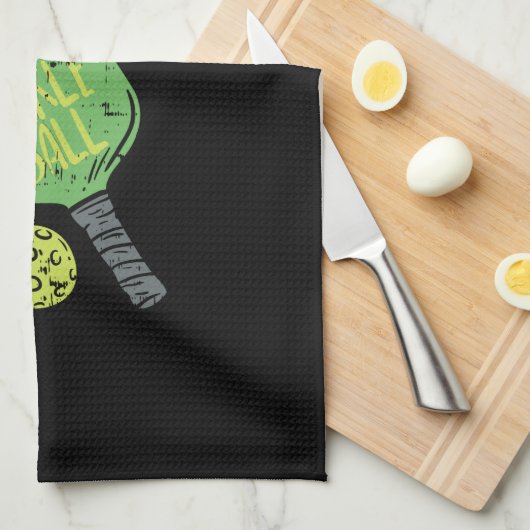 Pickleball Funny Pickleball Geschenke Geschirrtuch (Viertel Falte)