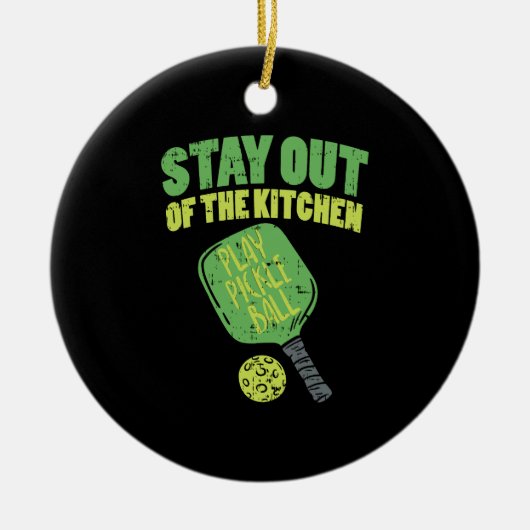 Pickleball Funny Pickleball Geschenke Keramik Ornament (Vorne)