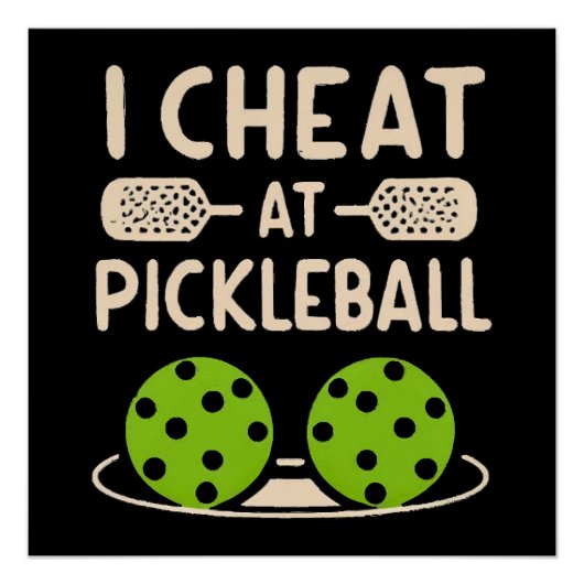 Pickleball Funny Poster (Vorderseite)