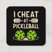 Pickleball Funny Quadratische Visitenkarte (Vorderseite)