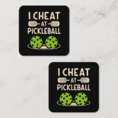 Pickleball Funny Quadratische Visitenkarte (Vorne/Hinten)