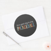 Pickleball Funny Runder Aufkleber (Umschlag)