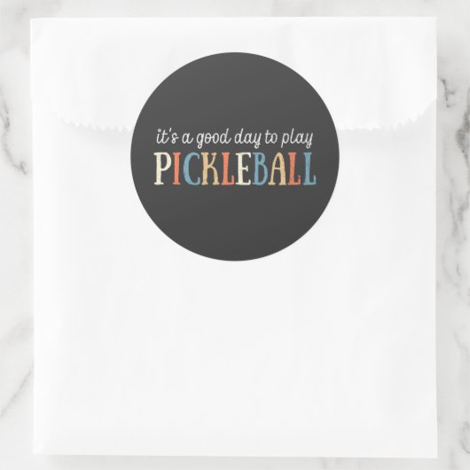 Pickleball Funny Runder Aufkleber (Tasche)