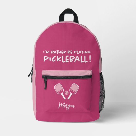 Pickleball Funny Sports Niedlicher Individuelle Na Bedruckter Rucksack (Vorderseite)