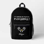 Pickleball Funny Sports Niedlicher Individuelle Na Bedruckter Rucksack (Vorderseite)