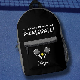 Pickleball Funny Sports Niedlicher Individuelle Na Bedruckter Rucksack