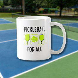 Pickleball für alle Paddeln und Ball Kaffeetasse