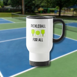 Pickleball für alle Paddeln und Ball Reisebecher