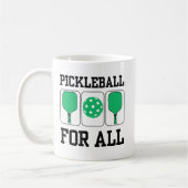 Pickleball für alle Paddels und Ball Green Kaffeetasse (Links)
