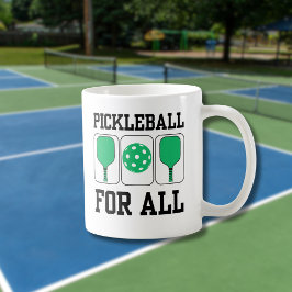 Pickleball für alle Paddels und Ball Green Kaffeetasse