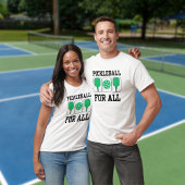 Pickleball für alle Paddels und Ball Green T-Shirt