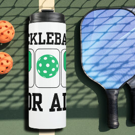 Pickleball für alle Paddels und Ball Green Thermosbecher