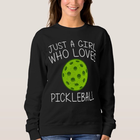 Pickleball für Mädchen Pickleball Pickle B Sweatshirt (Vorderseite)