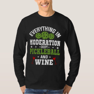 Pickleball für Männer Frauen Cool Pickleball Wein T-Shirt