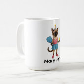 Pickleball für siamesische Katzenliebhaber Kaffeetasse (Vorderseite Links)