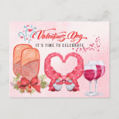 Pickleball für Valentinstag Feiertagspostkarte (Vorderseite)