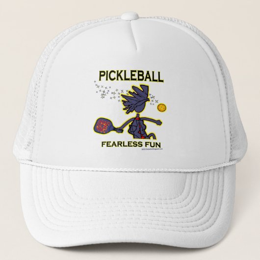 Pickleball furchtloser Spaß Truckerkappe (Vorderseite)
