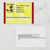 Pickleball furchtloser Spaß Visitenkarte (Vorne/Hinten)