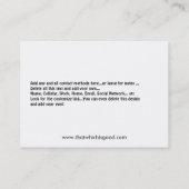 Pickleball furchtloser Spaß Visitenkarte (Rückseite)