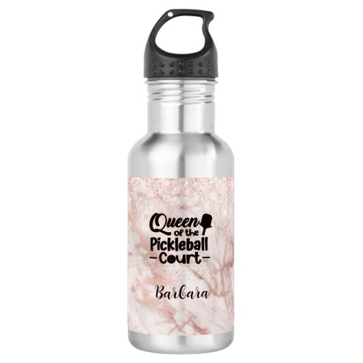 PIckleball Gal Queen vom Gericht Edelstahlflasche (Vorderseite)
