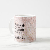 PIckleball Gal Queen vom Gericht Kaffeetasse (Vorderseite Links)