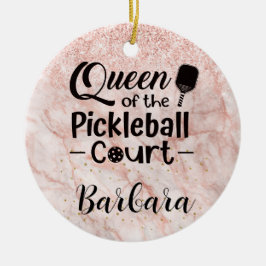 PIckleball Gal Queen vom Gericht Keramik Ornament