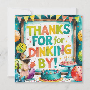Pickleball Geburtstag Dankeskarte