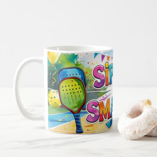 Pickleball Geburtstag Kaffeetasse (Mit Donut)
