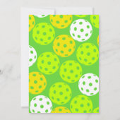 Pickleball Geburtstag RETRO Streifen Grüne Sportar Einladung (Rückseite)