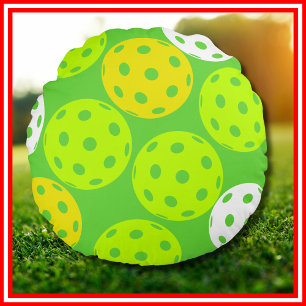 Pickleball-Geburtstagsfeier Cute Green Sports Rundes Kissen