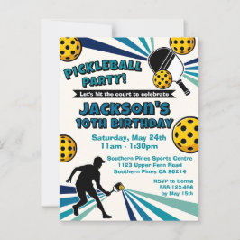 Pickleball Geburtstagspartei Retro Vintage Postkar Postkarte