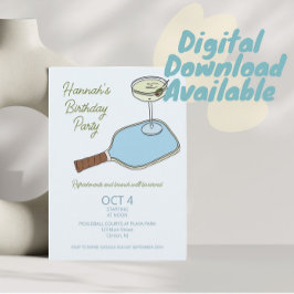 Pickleball Geburtstagsparty Einladung