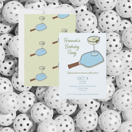Pickleball Geburtstagsparty Einladung