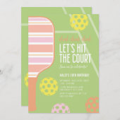 Pickleball Geburtstagsparty Einladung ・ Dink Dink (Vorne/Hinten)