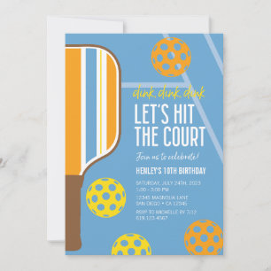Pickleball Geburtstagsparty Einladung ・ Dink Dink 