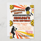 Pickleball Geburtstagsparty Retro Vintage Spieler Einladung (Vorderseite)