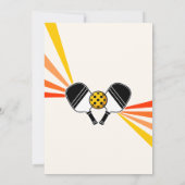 Pickleball Geburtstagsparty Retro Vintage Spieler Einladung (Rückseite)