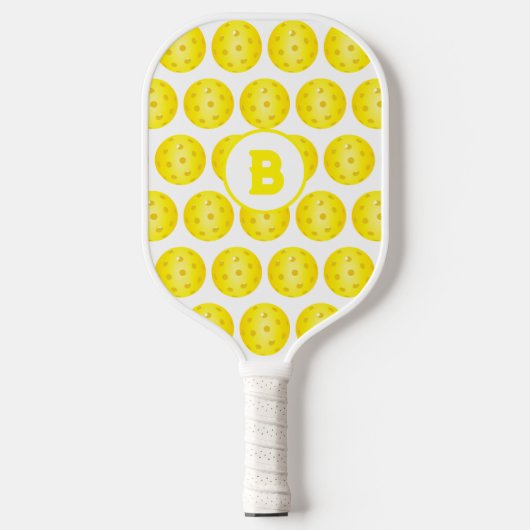 Pickleball, gelb, Gemustert Pickleball Schläger (Vorderseite)