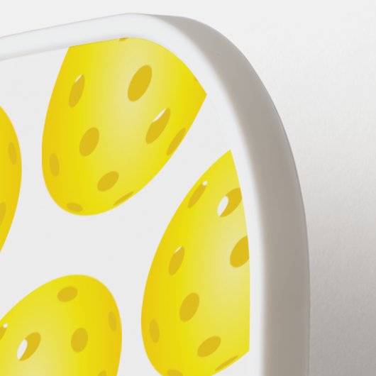 Pickleball, gelb, Gemustert Pickleball Schläger (Linke Seite)