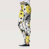 💛 Pickleball - gelb, grau auf schwarz, 2021 Farbe Leggings (Links)