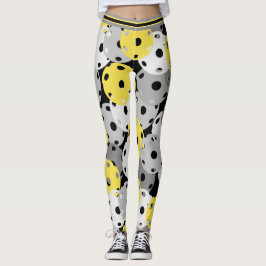 💛 Pickleball - gelb, grau auf schwarz, 2021 Farbe Leggings