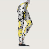 💛 Pickleball - gelb, grau auf schwarz, 2021 Farbe Leggings (Rechts)