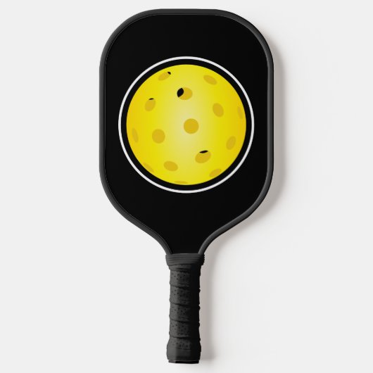 Pickleball, gelb, Personalisiert Pickleball Schläger (Rückseite)