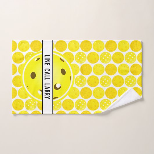 Pickleball Gelbe Pickleball Personalisiert Handtuch (Handtuch)