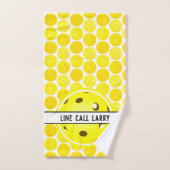 Pickleball Gelbe Pickleball Personalisiert Handtuch (Handtuch)