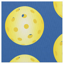 Pickleball Gelbes Ball-Muster auf blau Stoff