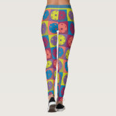 Pickleball - geometrisches Muster, Farbmischung LX Leggings (Rückseite)