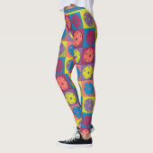 Pickleball - geometrisches Muster, Farbmischung LX Leggings (Links)