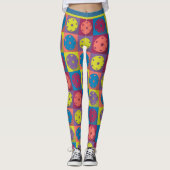 Pickleball - geometrisches Muster, Farbmischung LX Leggings (Vorderseite)